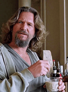 The Dude shrugging